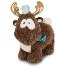 Peluche de reno "Reni" de Nici, suave y esponjoso, con cuernos dorados y detalle en azul