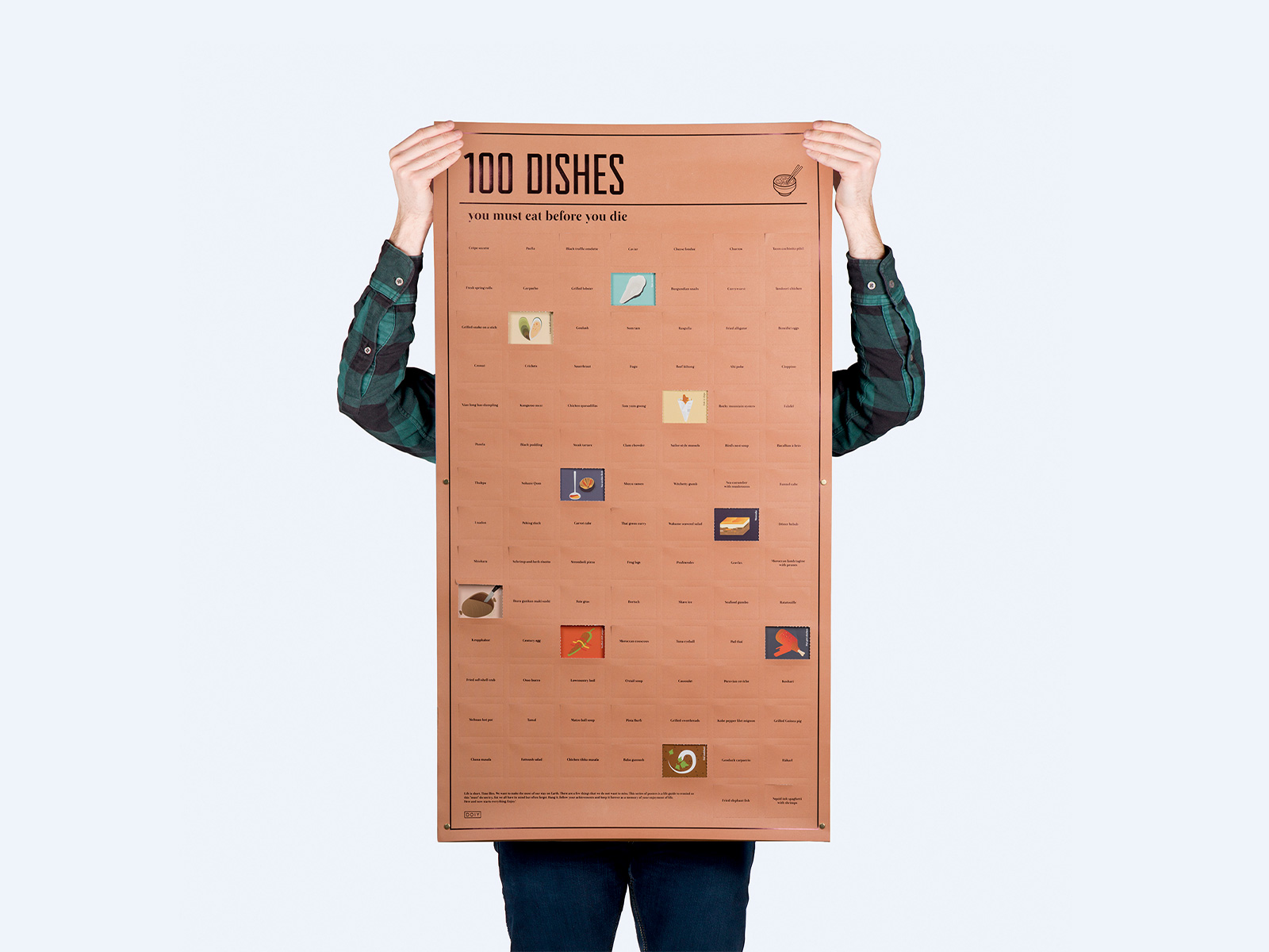 poster interactivo 100 platos de comida