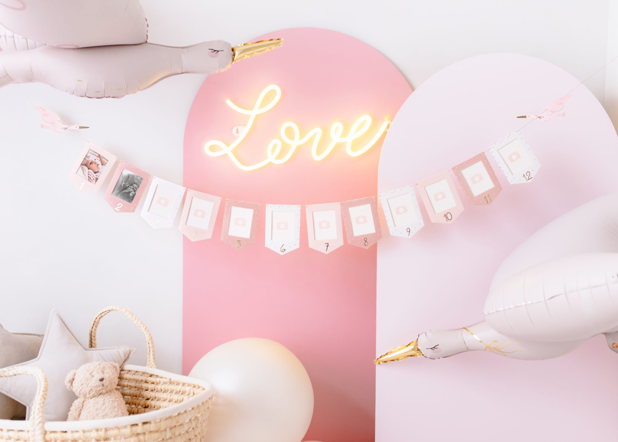 Guirnalda de fotos Rosa