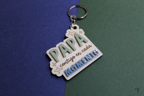 Llavero Madera "Papá" Cuqueta