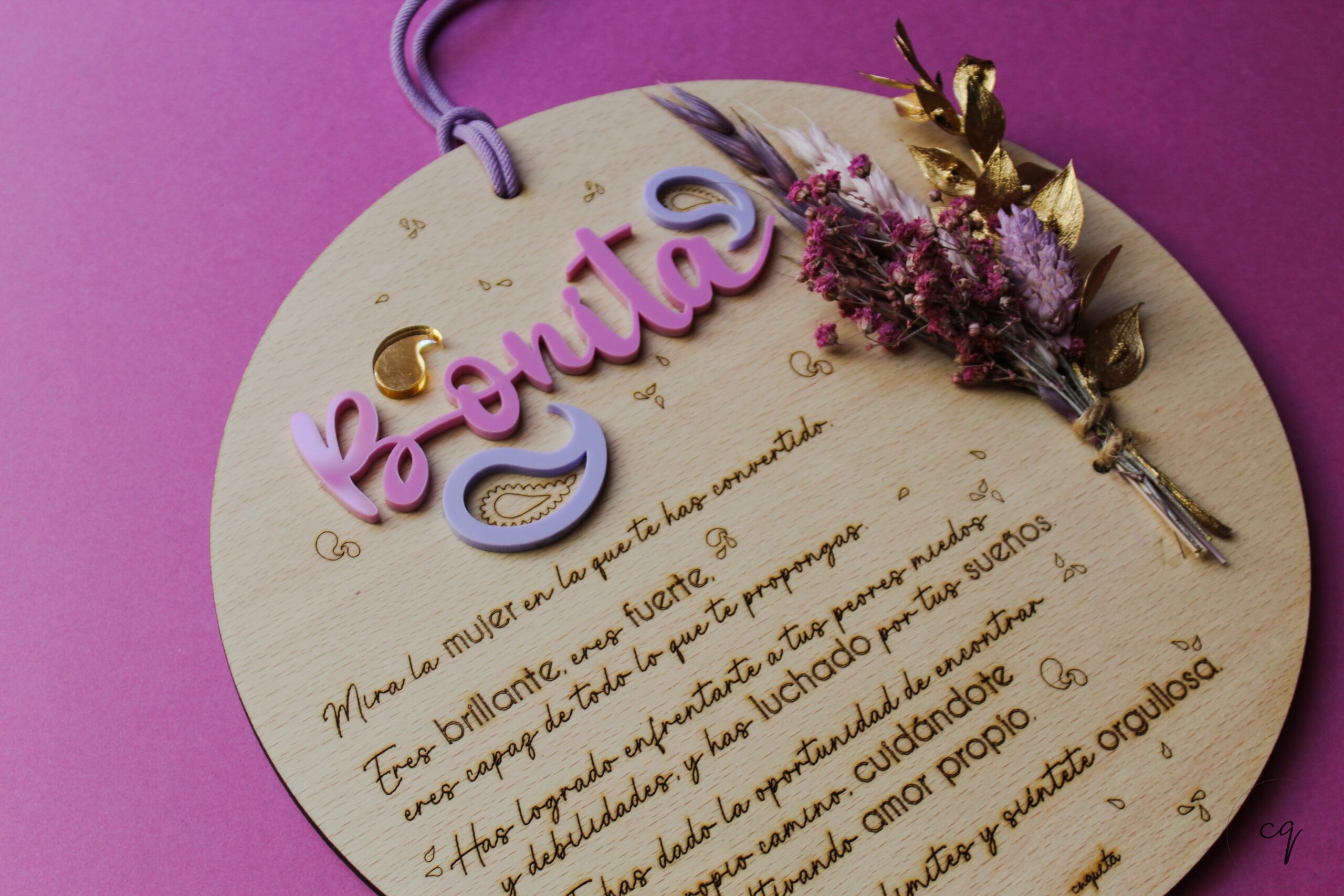 Placa Bonita Cuqueta