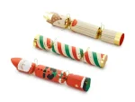 Cajas de regalo navideñas "Christmas Crackers" en papel, set de 3, diseño DIY en colores festivos.