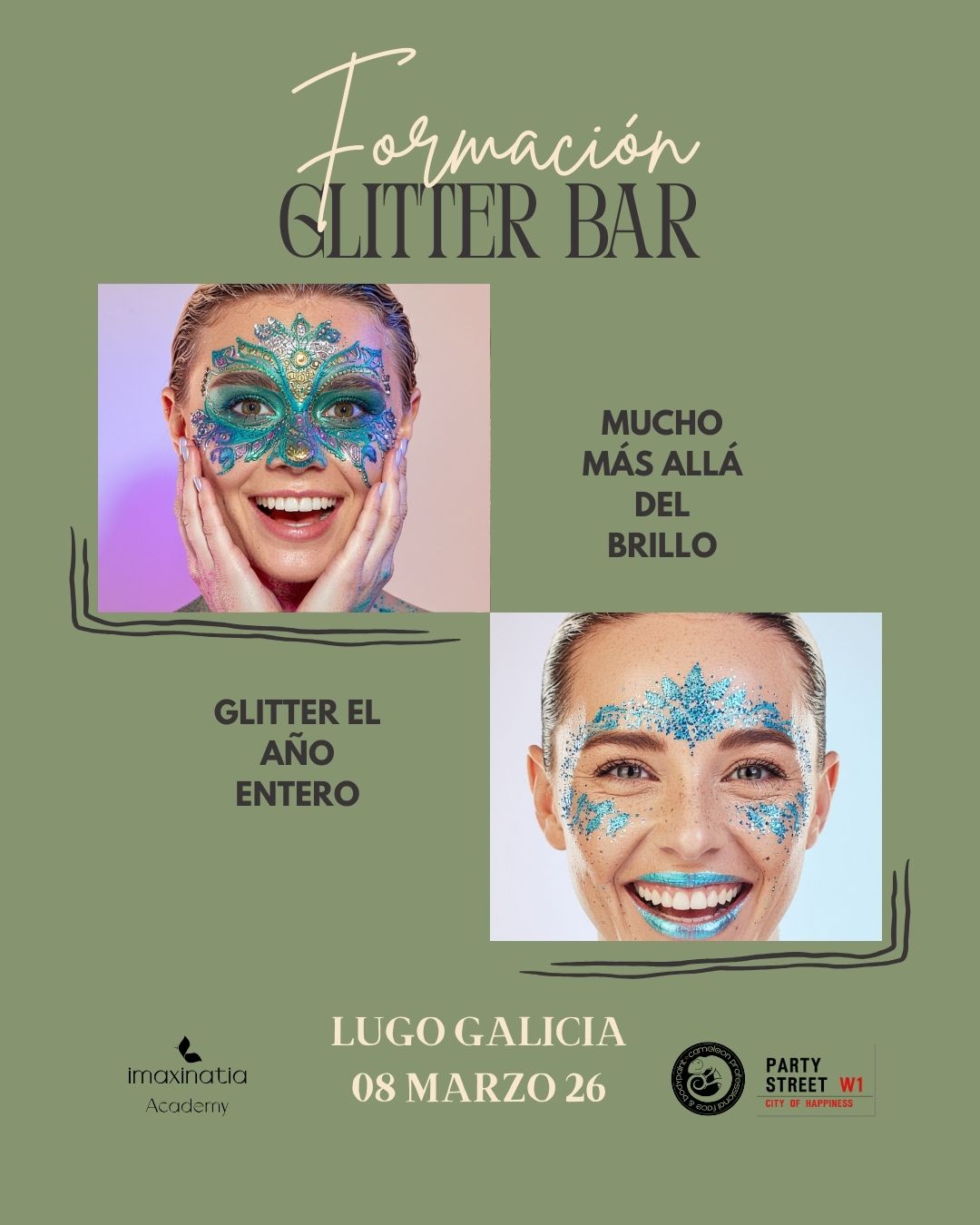 Formación presencial de Glitter Bar impartida en Imaxinatia Academy, Lugo